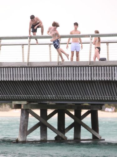 Bridge jumping kids_Geelong Advertiser Bridge jumping kids_Geelong Advertiser
